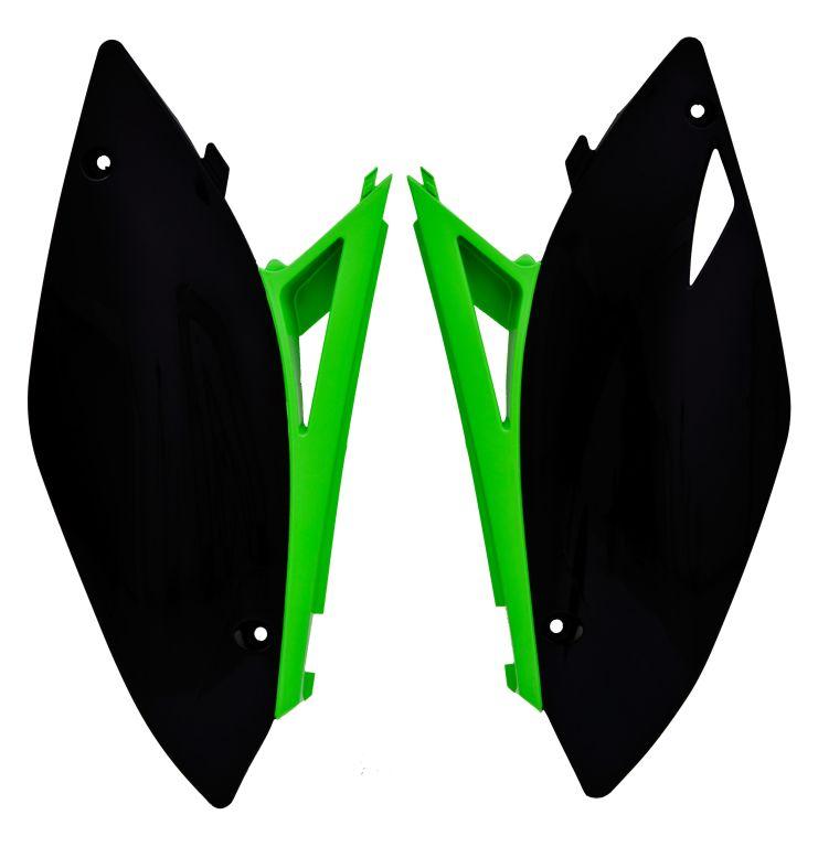 Rtech Plastics Side Panels 09-10 KXF250 450, Rtech R-fikxfnrve29, Black/green Oem 250