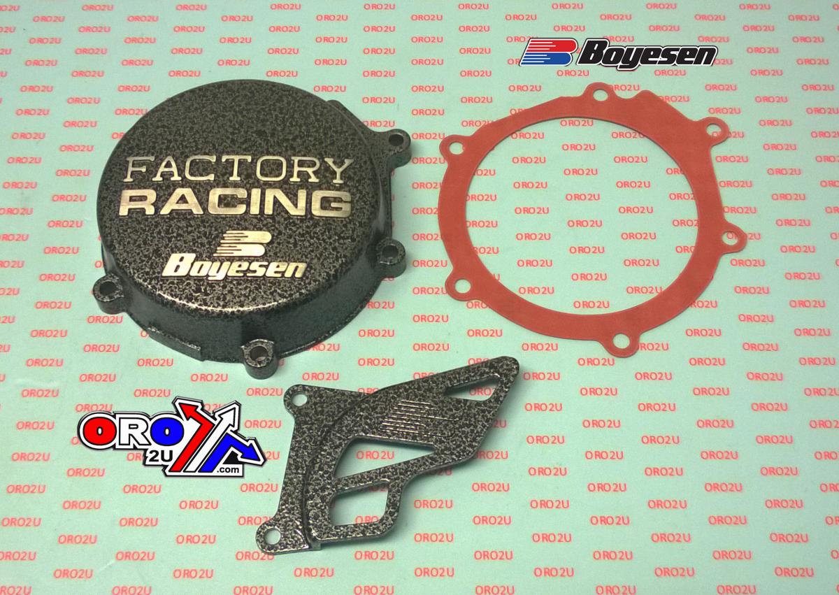 BOYESEN IGNITION COVER 00-05 KX65, 03-05 RM60/65 IGNITION COVER, BOYESEN SC-10CL SILVER/BLACK