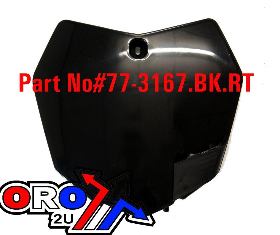 Rtech Plastics Front Plate 2013-15 KTM SX/SXF, Black Rtech R-tbKTMnr0013