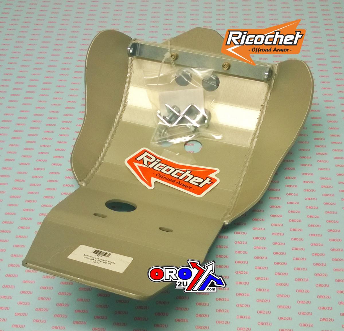 Ricochet Skid Plate Hd Aluminium Enduro 17-21 Honda CRF 450 R, 310 Ricochet