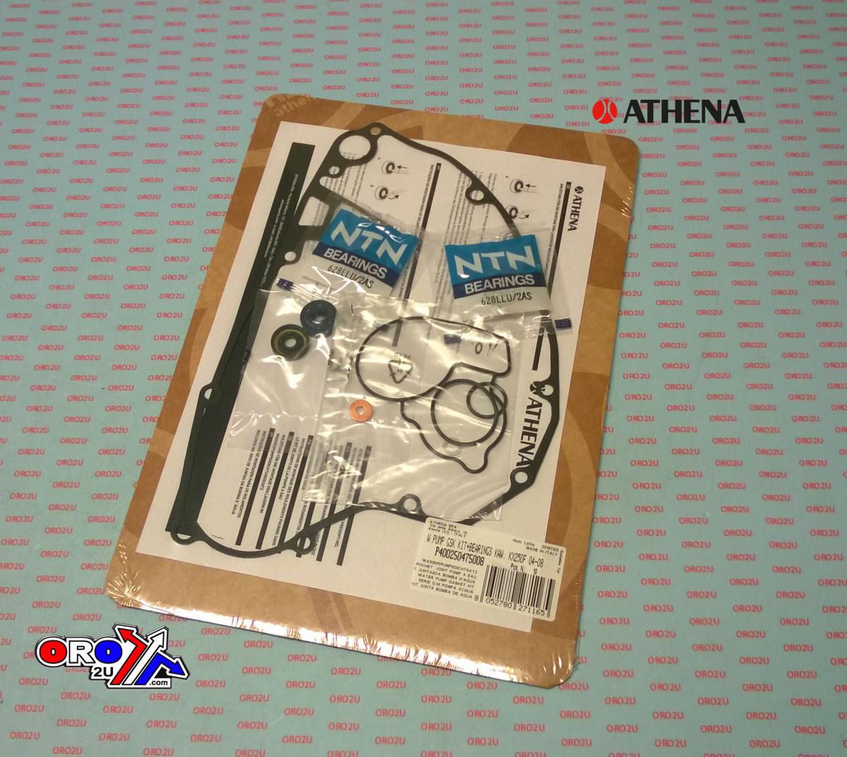 Athena Water Pump Gasket Kit RM-z/KX 250 04-08, Athena P400250475008 Suz/kaw with Bearing
