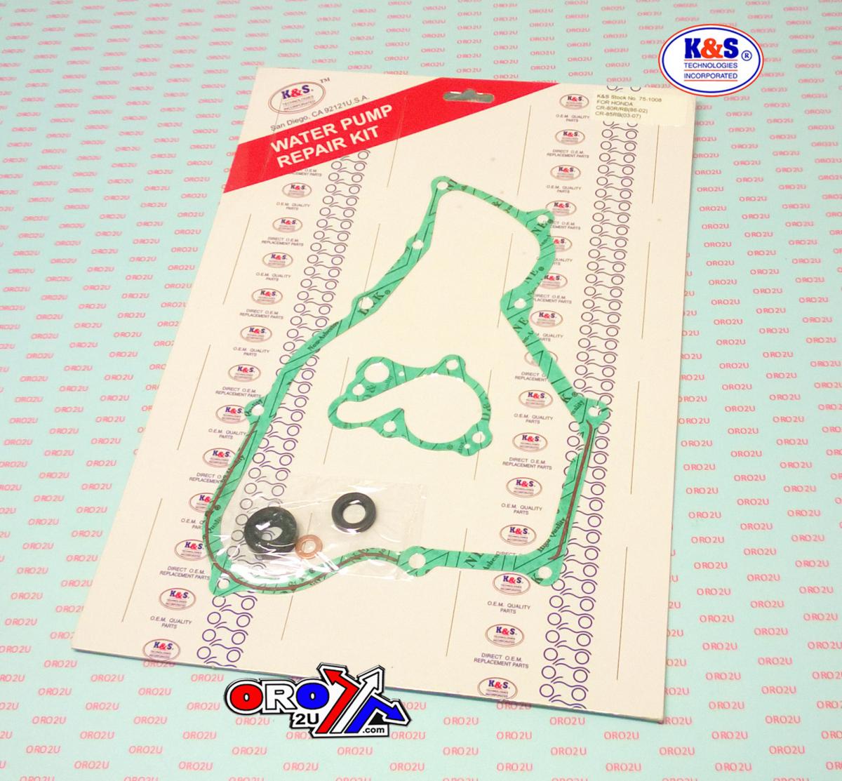 K&S Technologies Water Pump Kit CR80 CR85 86-07, Note ! No Bearing in This Kit., KS75-1008, K&l 75-1008