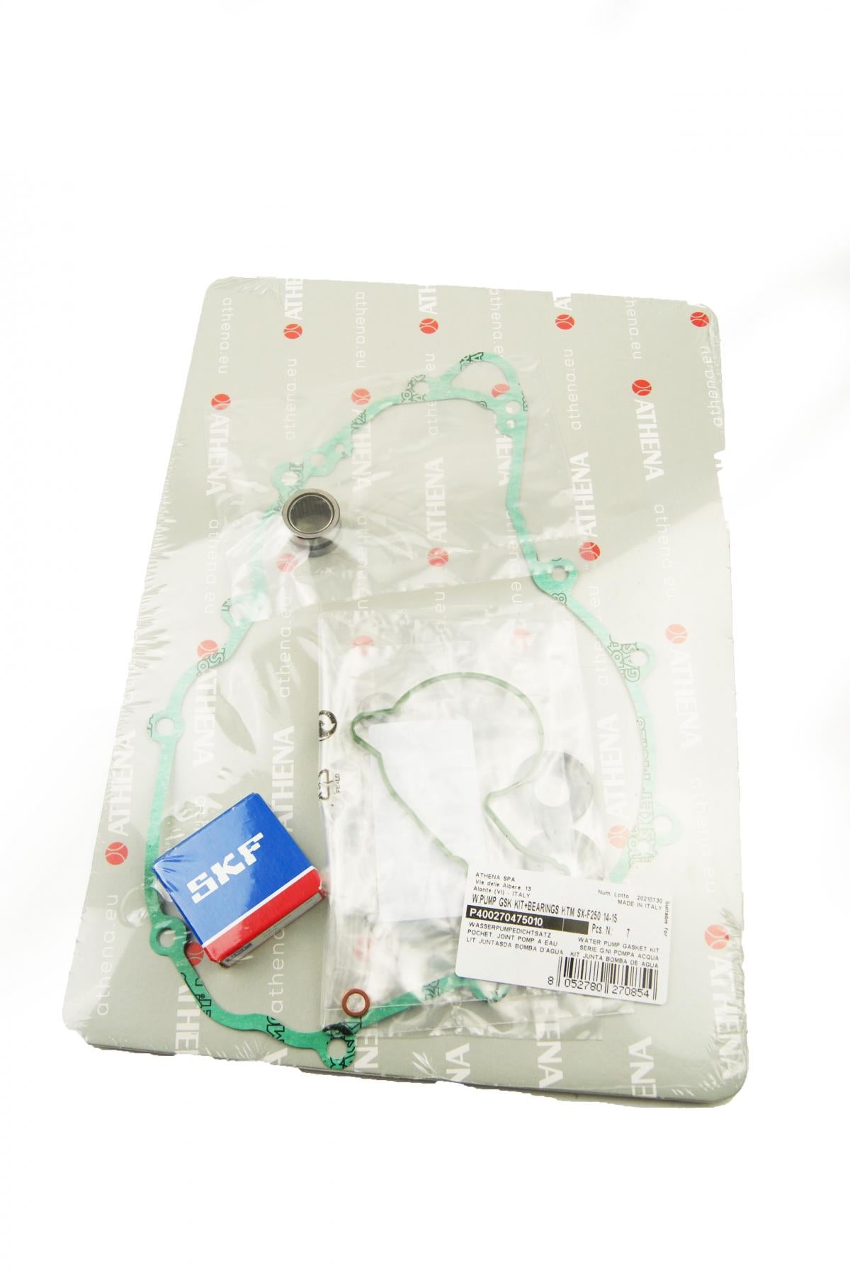 Athena Water Pump Gasket Kit SX-F/XC-F/FC 250/350 14-15, Athena P400270475010 KTM/husky with Bearing