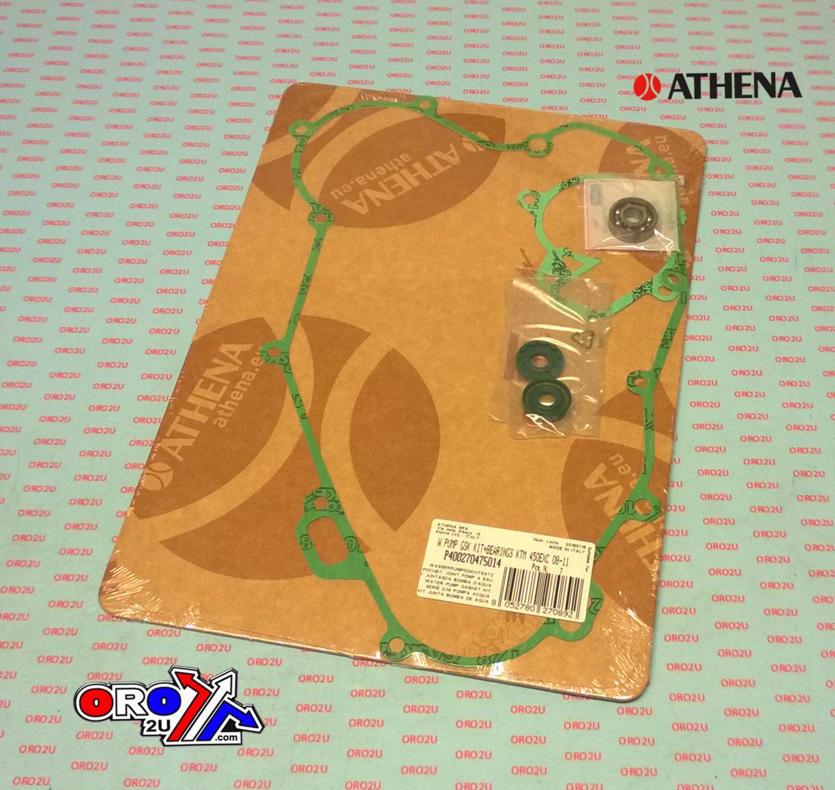 Athena Water Pump Gasket Kit EXC/XC-w 450/530 08-11, Athena P400270475014 KTM with Bearing