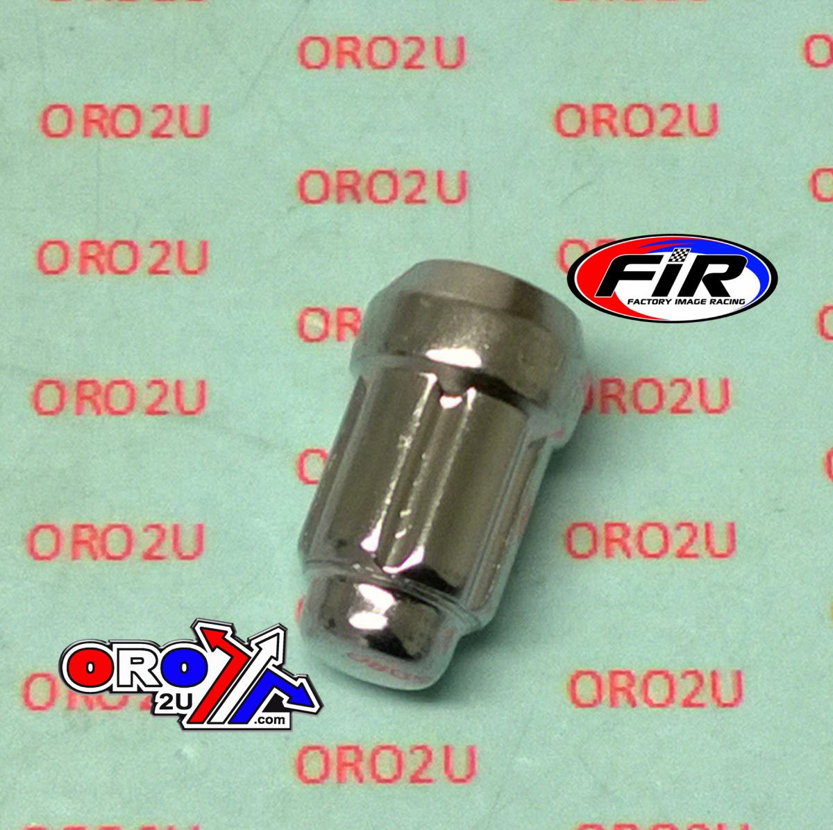 FIR Lug Nut M12-1.5 Bev/splined, Lugp-10 Beveled Chrome
