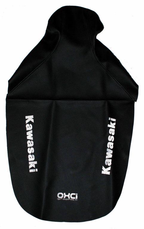 WAMC Decals KLR650 Black Seat Cover Black, Grip Kawasaki