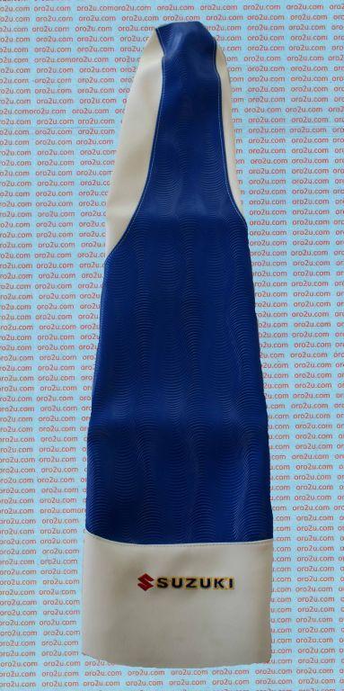 Rijomotor Seat Cover 03-08 LTZ400 Suzuki, ATV Seat Cover Blue / White
