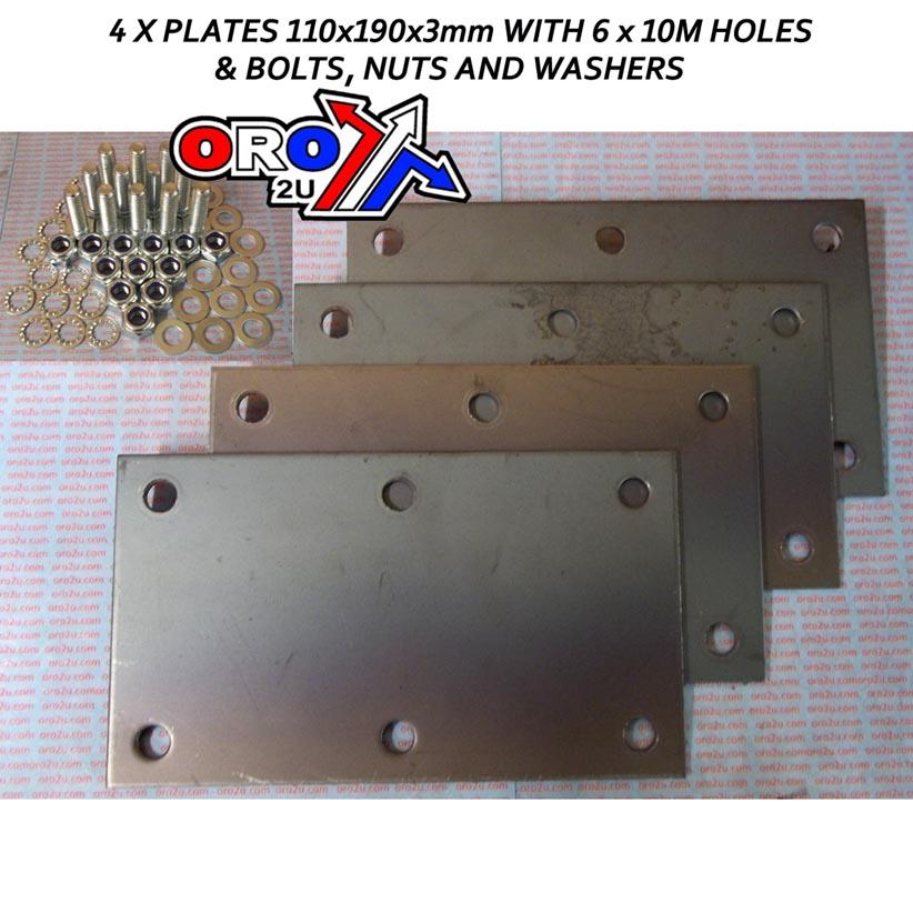 Tag-z Axle 4x Plate's & Bolts Kit