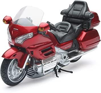 NewRay Model Die Cast Honda Gold Wing, Red and Black, Scale 1:12, Newray 57253a, Road