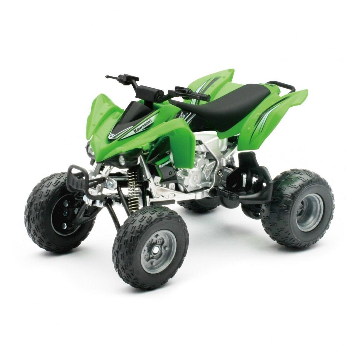 NewRay Model Die Cast Kawasaki Kfx 450 R, 2012, Green and Black, Scale 1:12, Newray 57503, ATV