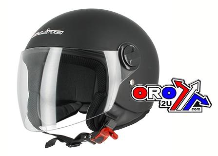 S-Line Helmet Road Xs 54 Matt Black, Half Jet Visor S-line S740, Dec1f1001