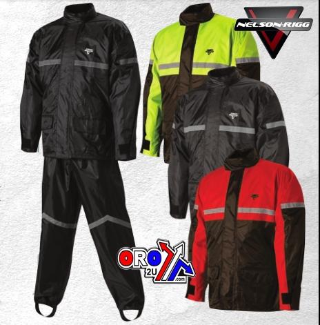 Nelson Rigg Stormrider Rainsuit Bk/rd 2XL, Nelson-rigg Black/red, SR-6000-RED-05-XX