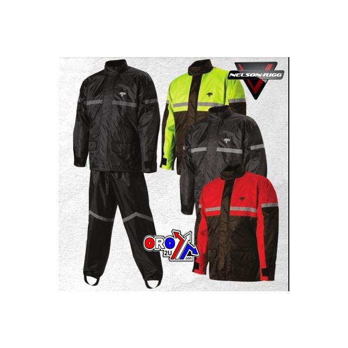 Nelson Rigg Stormrider Rainsuit Bk/ye Med, Nelson-rigg Black/yellow, Sr-6000-hvy-02-md