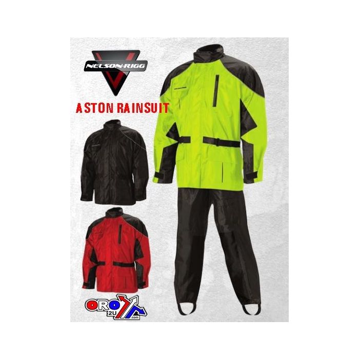 Nelson Rigg Aston Rainsuit Bk/bk Large, Nelson-rigg Black/black, As-3000-blk-03-lg