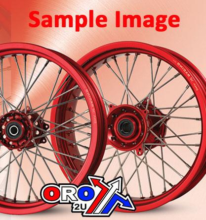 SM Pro 18x2.15 Wheel Hon Red/red, MX-9123 Rim Red, Hub Red, Sp04703840301 Black Nipples
