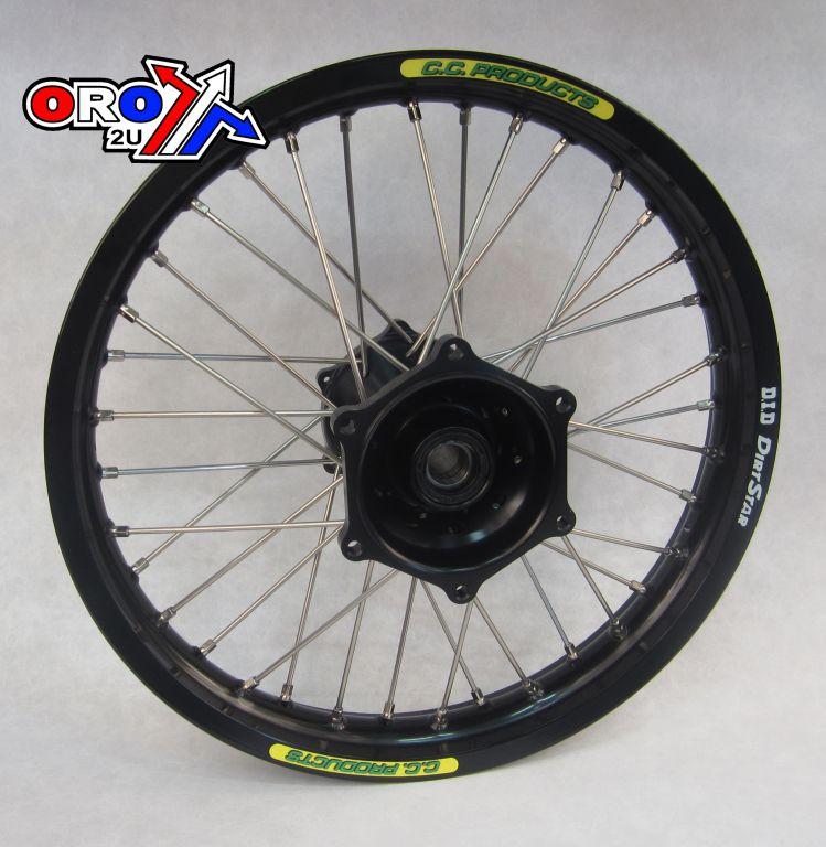CC Products 18x2.15 Wheel KTM Bk/bk Cc, Rim Bk Did, Hub Black Rear, 4 Bearing Super Strong Hub