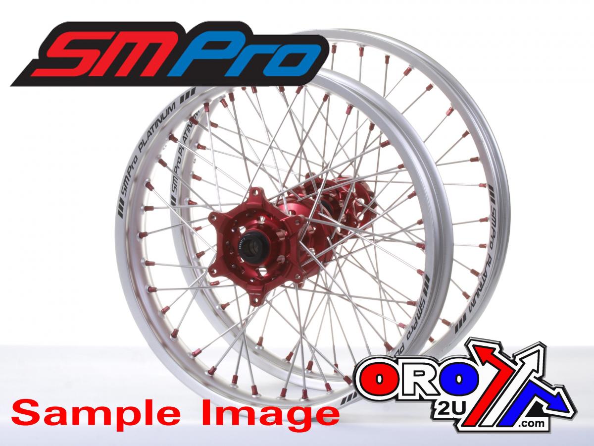 SM Pro 19x2.15 Wheel Hon Silver/red, MX-9121 Rim Silver, Hub Red, Sp04703815003 Matt Rim MX-9121