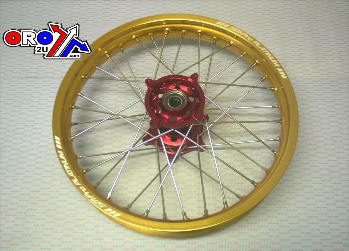 SM Pro 19x2.15 Wheel Hon Gloss Gold / Red, Gloss Gold Rim / Gloss Red Hub, SP012.03.81.02.99 MX-9022