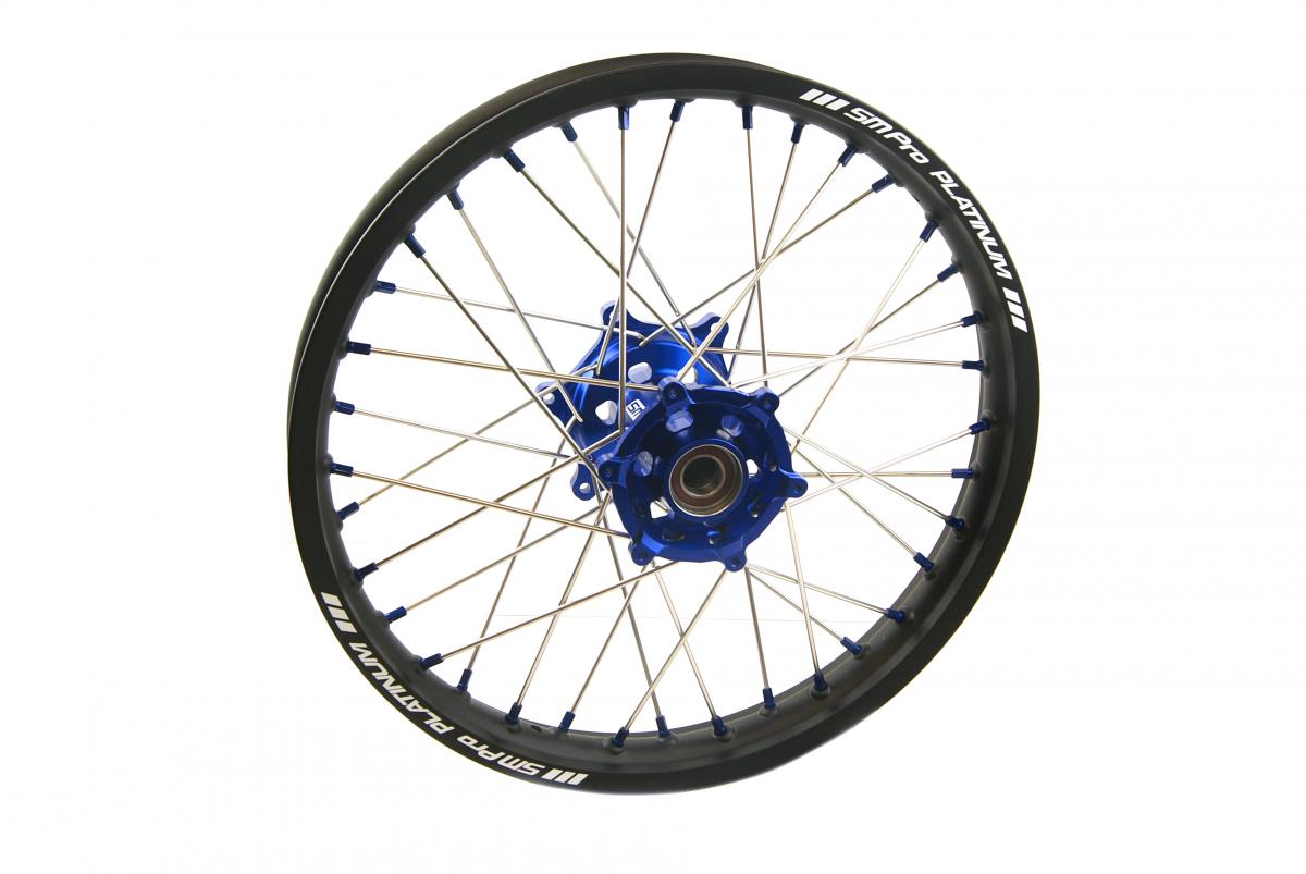 SM Pro 19x1.85 Wheel Huskymatt Black/blue, MX-5010 Matt Black /rim, Blue Hub, SP052.04.82.51.04 Blue Nipples