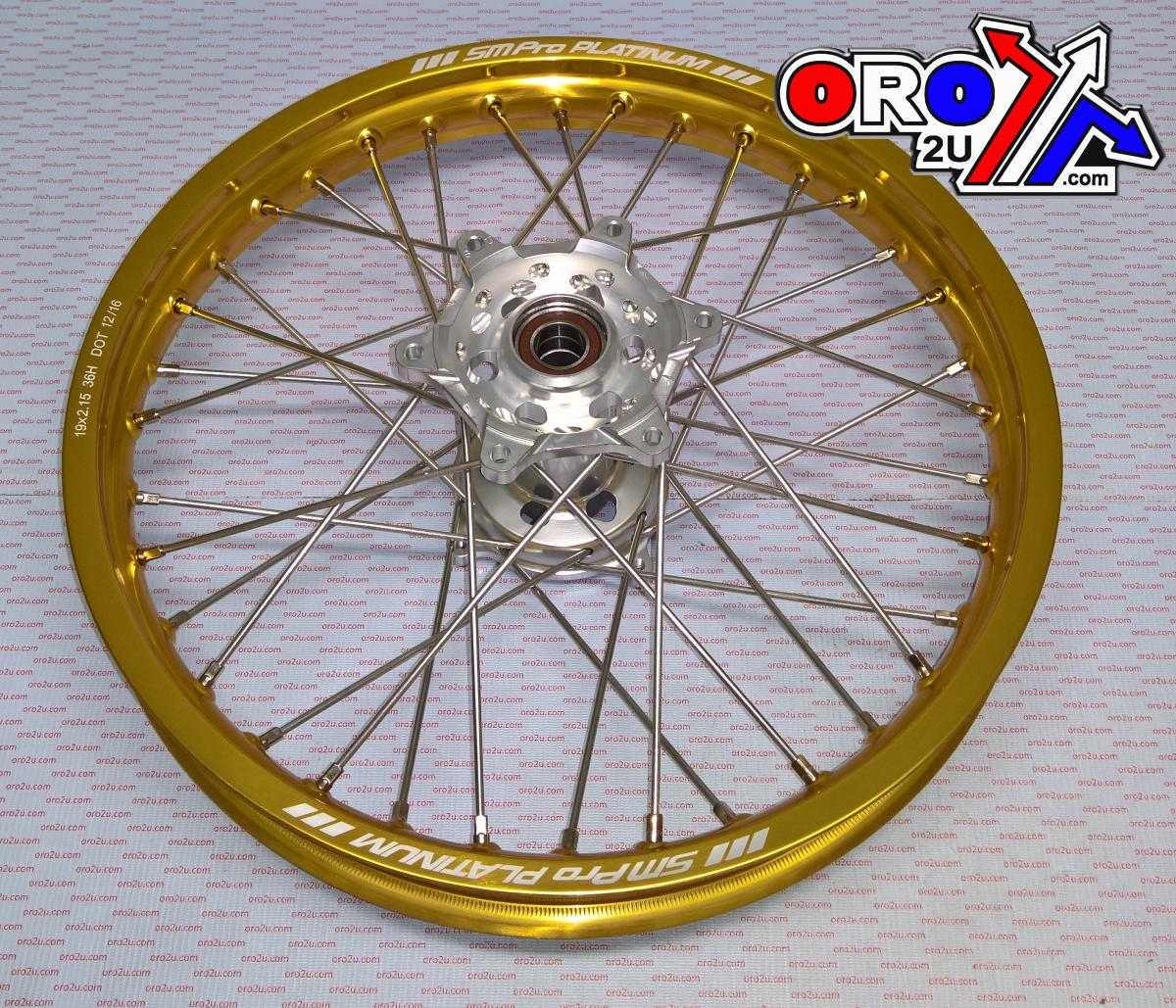 SM Pro 19x2.15 Wheel RMZ 07-18 Race, MX-3020 Gloss Gold Rim,gloss Silver Hub, SP063.00.81.02.99 Gloss Rim