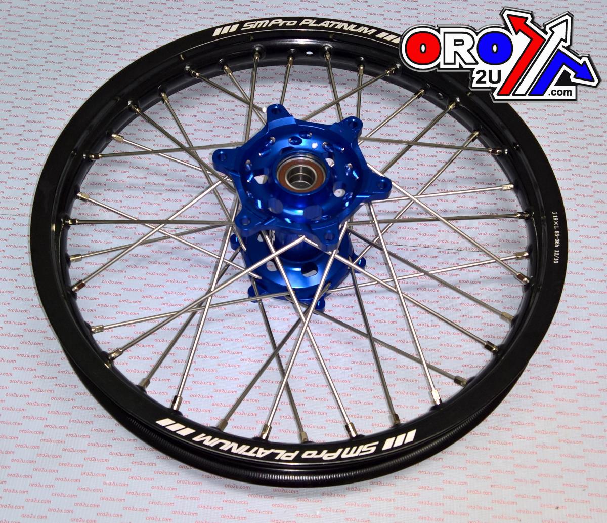 SM Pro 19x2.15 Wheel Yam Gloss Bk/be Race, MX-4021 Black Rim, Blue Hub, SP074.04.81.01.99 Gloss Rim