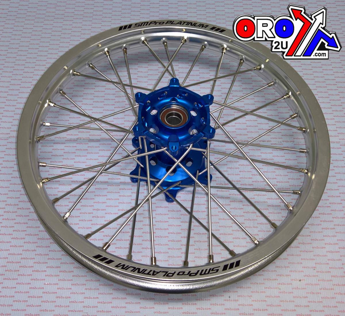 SM PRO 19x2.15 WHEEL YAM GLOSS SILVER/BLUE, MX-4020 SILVER RIM, BLUE HUB, SP074.04.81.00.99 GLOSS RIM