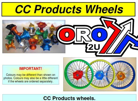 CC Products 21x1.60 Wheel Yam Bk/gd Cc, Rim Bk Sm Pro, Hub Gold Front, 53-1092112116012sm Pro