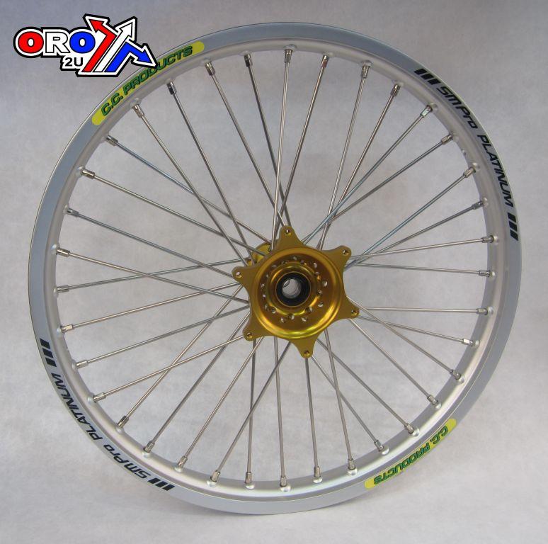 CC Products 21x1.60 Wheel Yam Silver/gd Cc, Rim Si Sm Pro, Hub Gold Front