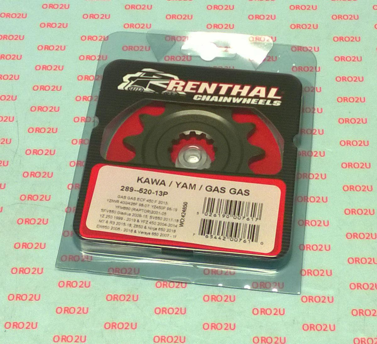 Renthal Front Sprocket Renthal 289, Kawa/yam/gas Gas 289-520-13p