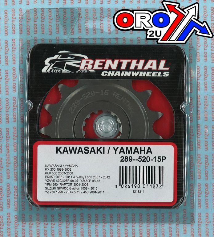 Renthal Front Sprocket Renthal 289, Kawasaki/yamaha 289-520-15p