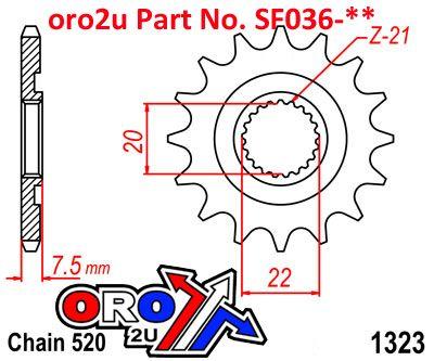 Renthal Front Sprocket Renthal 439, Honda 439--520-14p, 43952014
