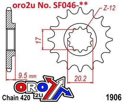 JT Front Sprocket Jtf1906.14 420 Sf1906-