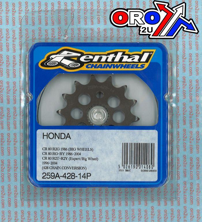 Renthal Front Sprocket Renthal 259, Honda CR80 CR85 259a42814