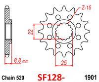 Dirt Racing Front Sprocket 14 [jtf1901.14] 520, Front Sprocket 14-t 50033029014 79233029014