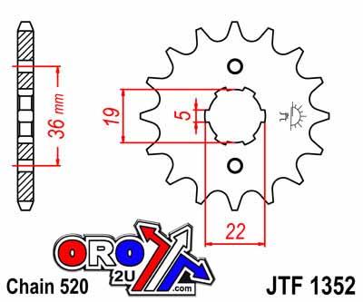 JT Front Sprocket Jtf1352.12 Jt