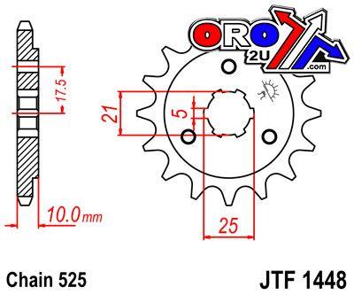 JT Front Sprocket Jtf1448.15 Jt