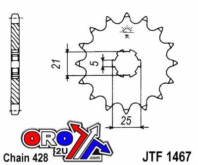JT Front Sprocket Jtf1467.13 Jt, Suzuki TC100 1872-1877