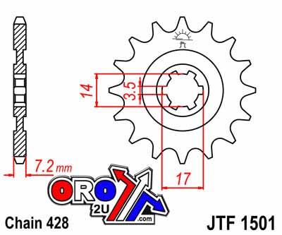JT Front Sprocket Jtf1501.12 Jt