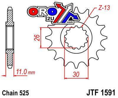 JT Front Sprocket Jtf1591.15 Jt