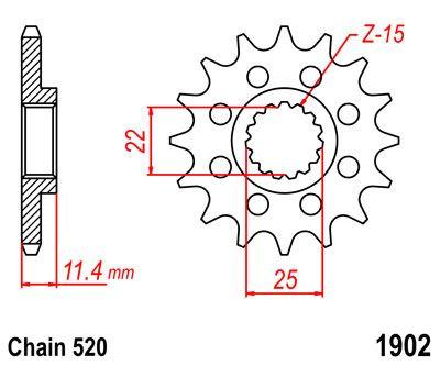 Dirt Racing Front Sprocket 13 [jtf1902.13] 520
