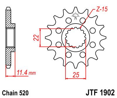 JT Front Sprocket Jtf1902.17 Jt