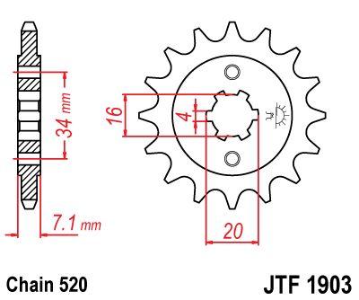 JT Front Sprocket Jtf1903.12 Jt