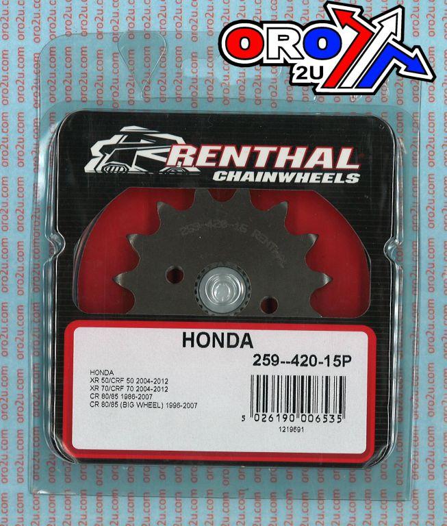 Renthal Front Sprocket Renthal 259 420, Honda 259--420-15gp