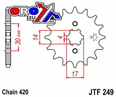 JT Front Sprocket JTF249.14 420
