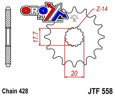 JT Front Sprocket JTF558.14 Jt