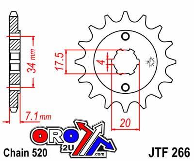 JT Front Sprocket JTF266.13 Jt