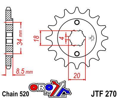 JT Front Sprocket JTF270.13 Jt, Honda Road