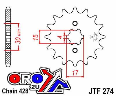 JT Front Sprocket JTF274.14 Jt