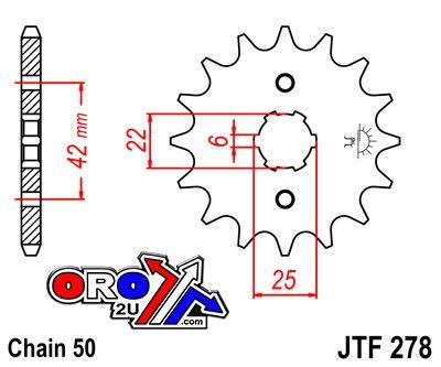 JT Front Sprocket JTF278.17 Jt, Honda Road