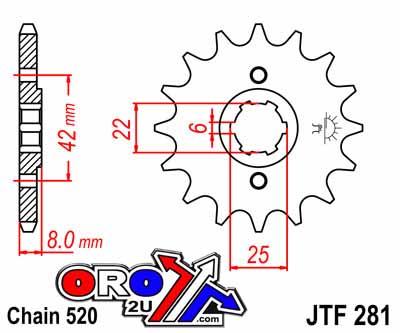 JT Front Sprocket JTF281.15 Jt
